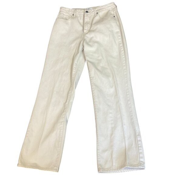 BP Jeans Womens Sz 29 Light Beige High Rise Flare Jeans#137W - Picture 2 of 8